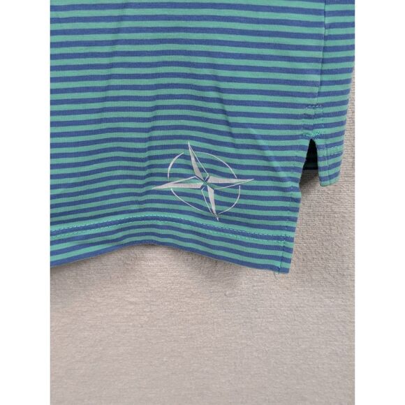 B. Draddy USA Tommy Striped Polo Shirt Green/Blue Men's Size Large - Picture 13 of 13